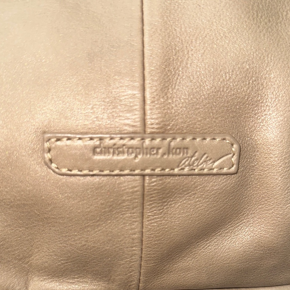 SOLD: Christopher Kon Beige Studded Leather Handbag - Picture 8 of 8